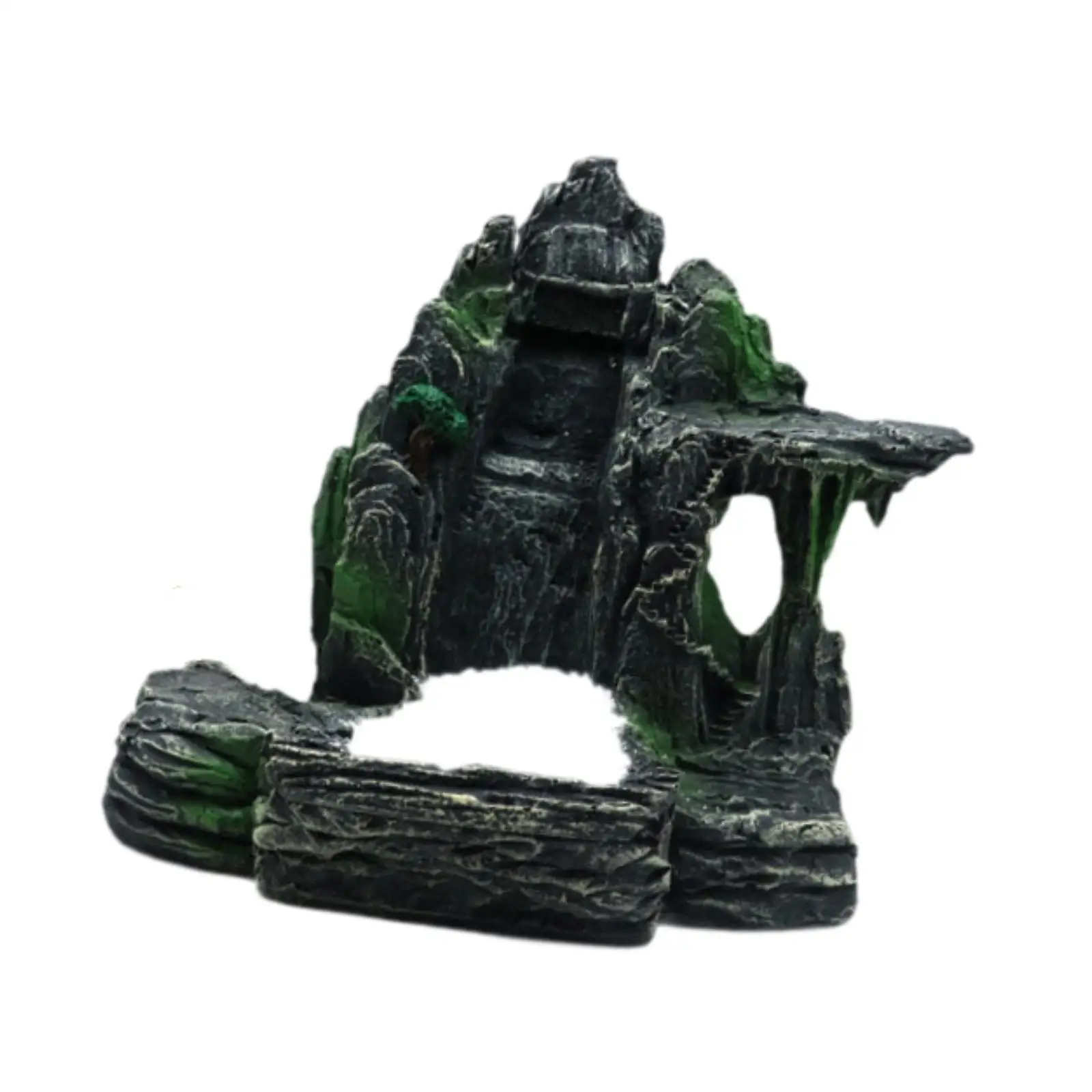 Fish Tank Accessories Hardscape Dynamic Aquarium Decoration Sand Waterfall Resin Model Seiryu Stone for Home