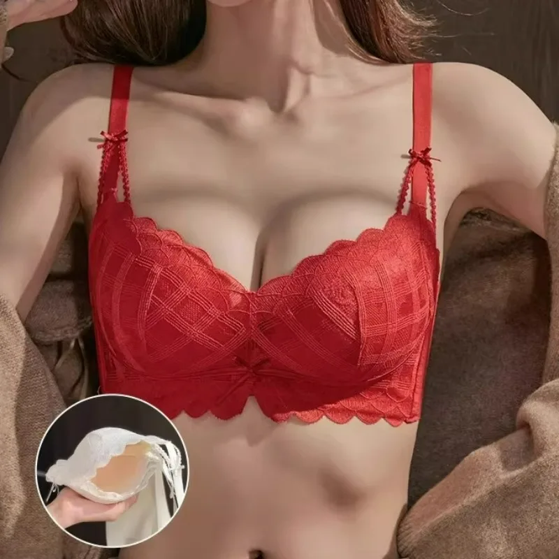 Premium-Spitzen-Push-up-BHs für Frauen mit kleiner Oberweite, bequem, atmungsaktiv, nahtlos, sexy, mit vollem Halt und vollständiger Abdeckung.