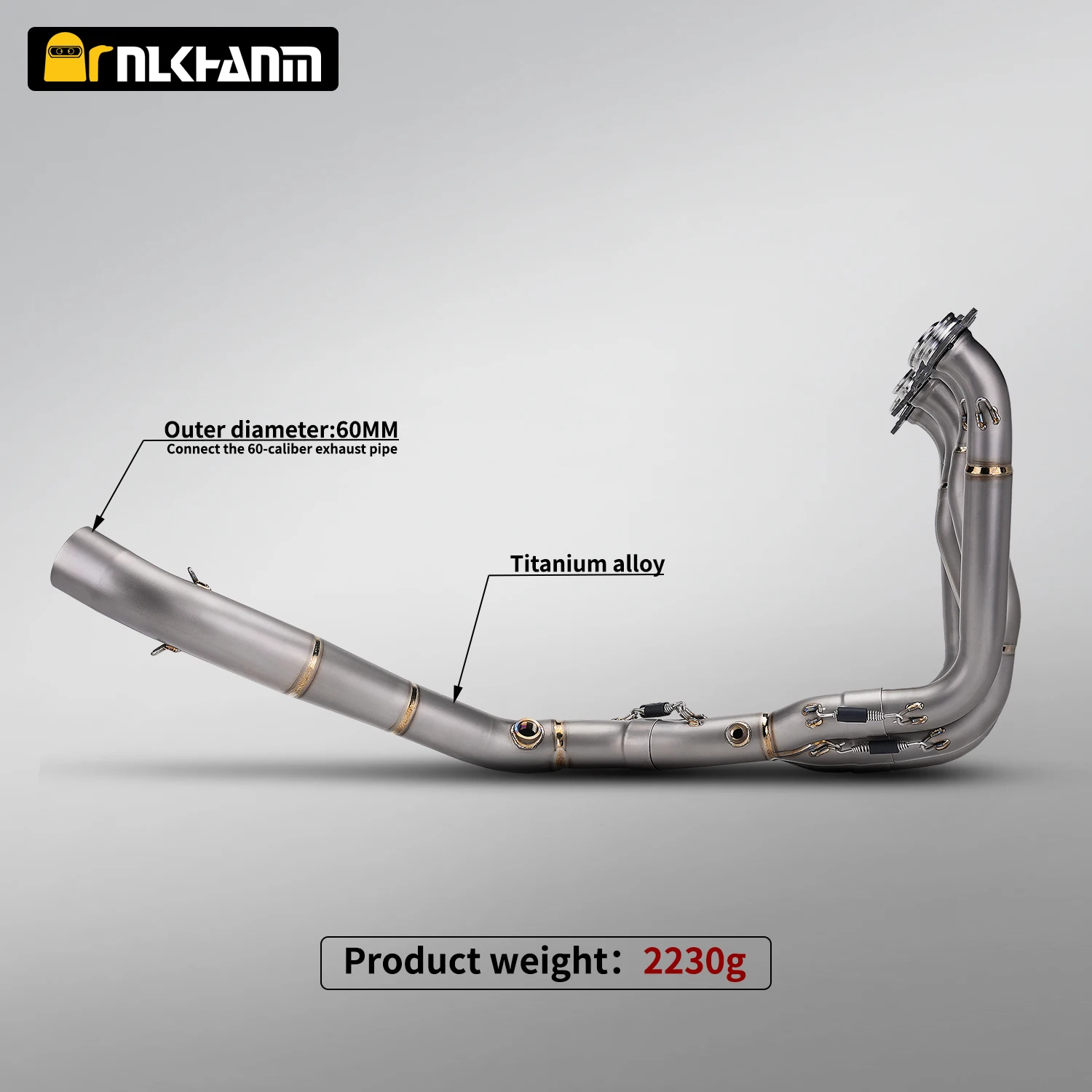 For S1000R/RR motorcycle exhaust system full Ti. alloy front-end modification for S1000R/RR 2010-2018