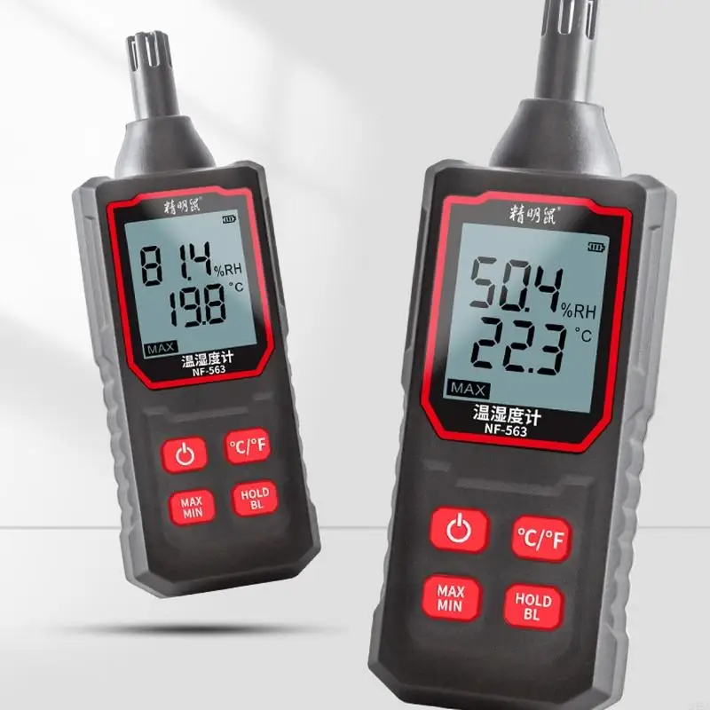  Small Digital Temperature Moisture Monitor with Double Unit Display User Friendly Operation for Daily Measurement Gift