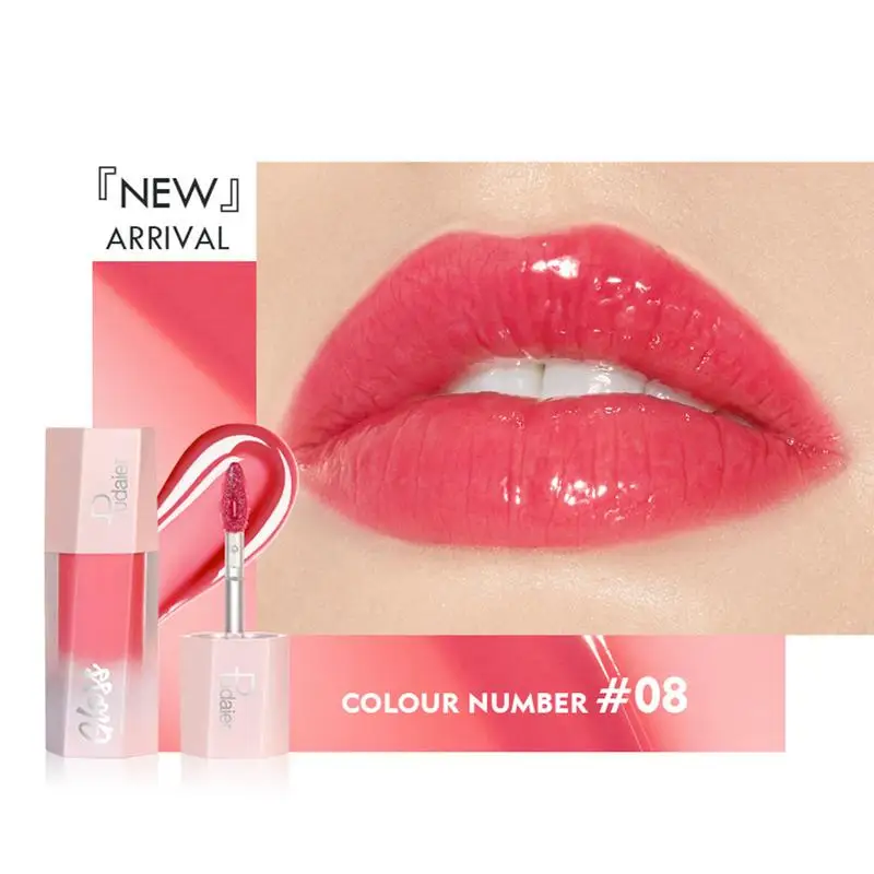 8 Kleurenspiegel Glanzende Lipgloss Waterdichte Langdurige Hydraterende Lippenstift Lipgloss Vrouwen Make-Up Cosmetica