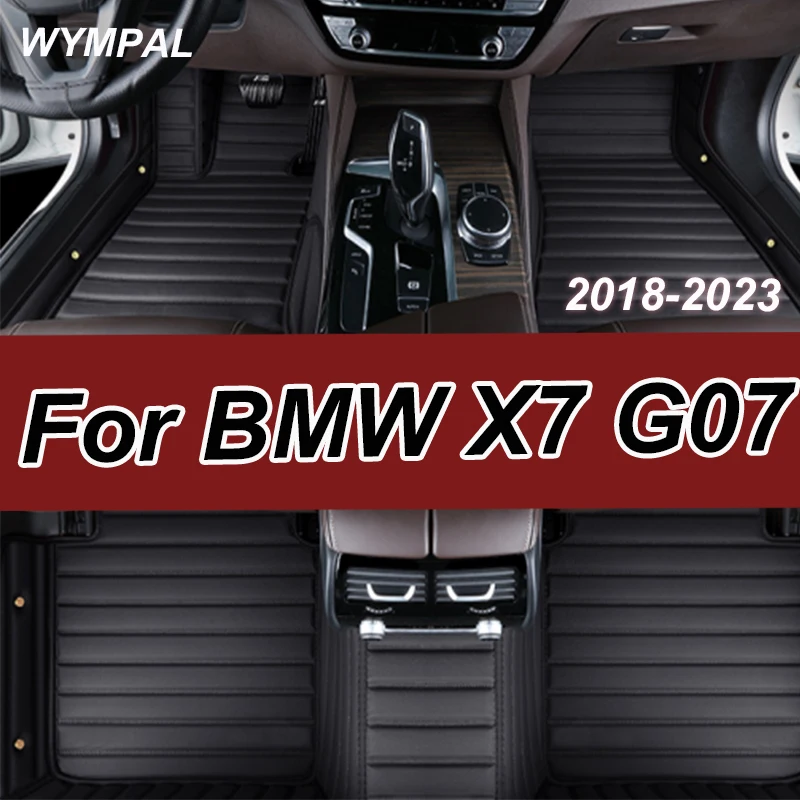 

Luxury Car Floor Mats For BMW X7 G07 2018~2023 7seat Leather Pad Luxury Leather Mat Anti Dirty Rug Durable Carpets Car Accessori