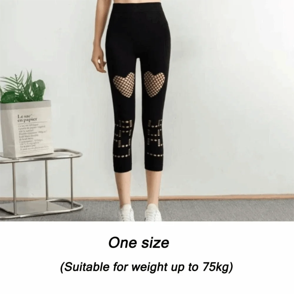 New Hollow Out Women's Mesh Leggings Breathable Openwork Mesh Yoga Pants High Waist Stretchy Casual Leggings Women Wear view 6