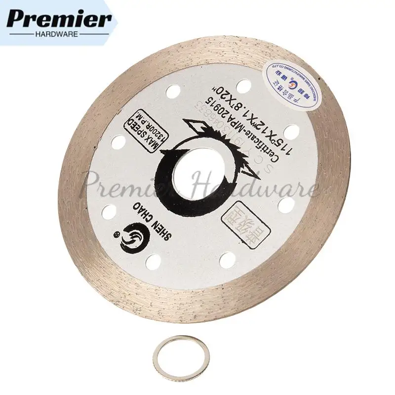 

Ultra-Thin Diamond Saw Blade (115x1.8x12x20mm): Wall Groove Cutting Tool for Slotting Machine