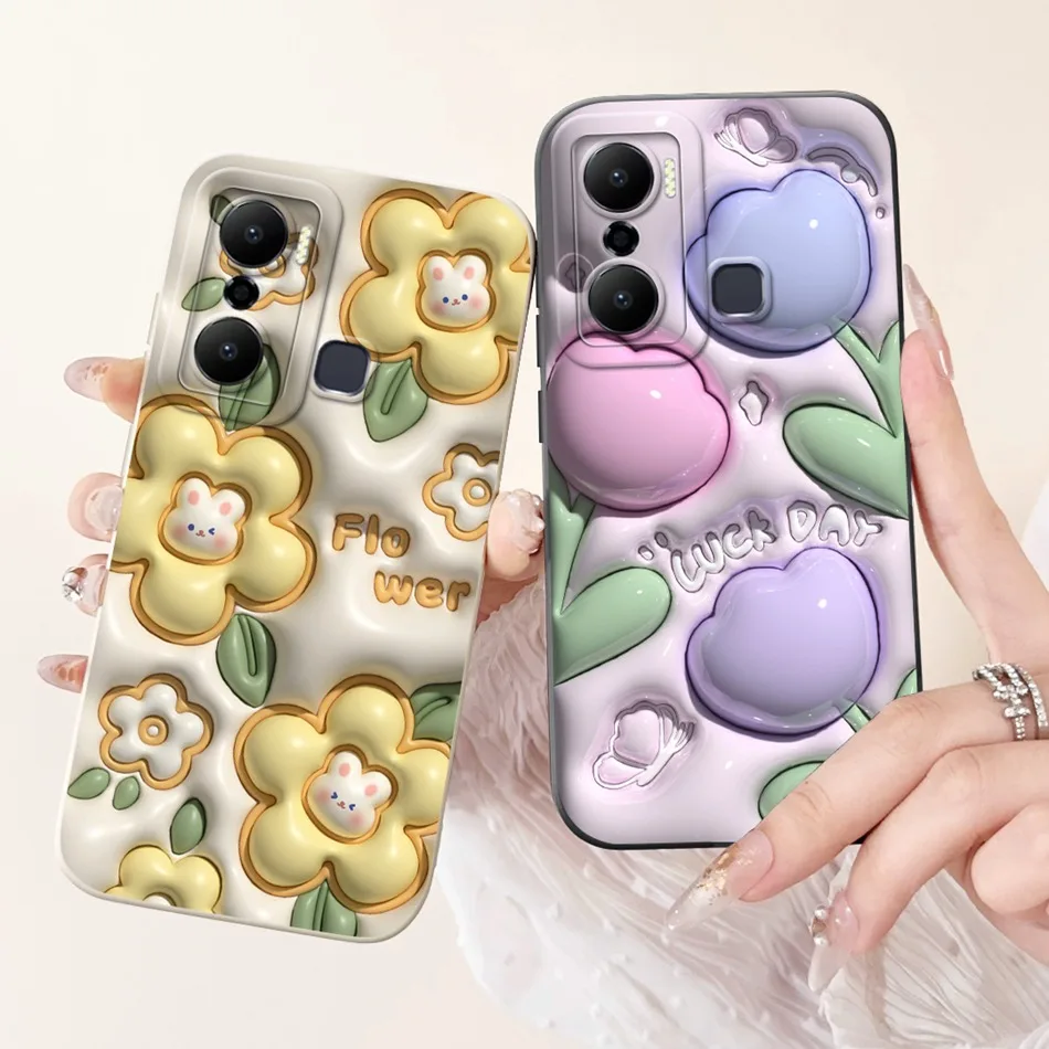 For Infinix Hot 20 Play Phone Case Hot 20 4G Hot20 20Play X6825 X6286 Cute Panda Rabbit Cartoon Soft Silicone Shockproof Cases