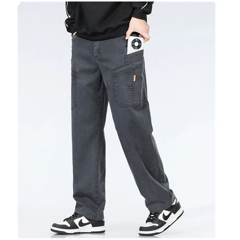 

AW2025 Мужские молодежные повседневные брюки для рабочей одежды | Ткань из тенселя, устойчивая к морщинам 4.0, свободная удобная посадка