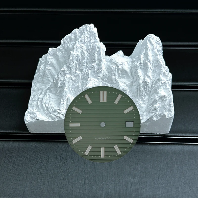 Customized Green Blue 30.5mm Green Luminous Watch Dial Modification Accessories Suitable for NH35 NH36 Automatic Movement NoLogo