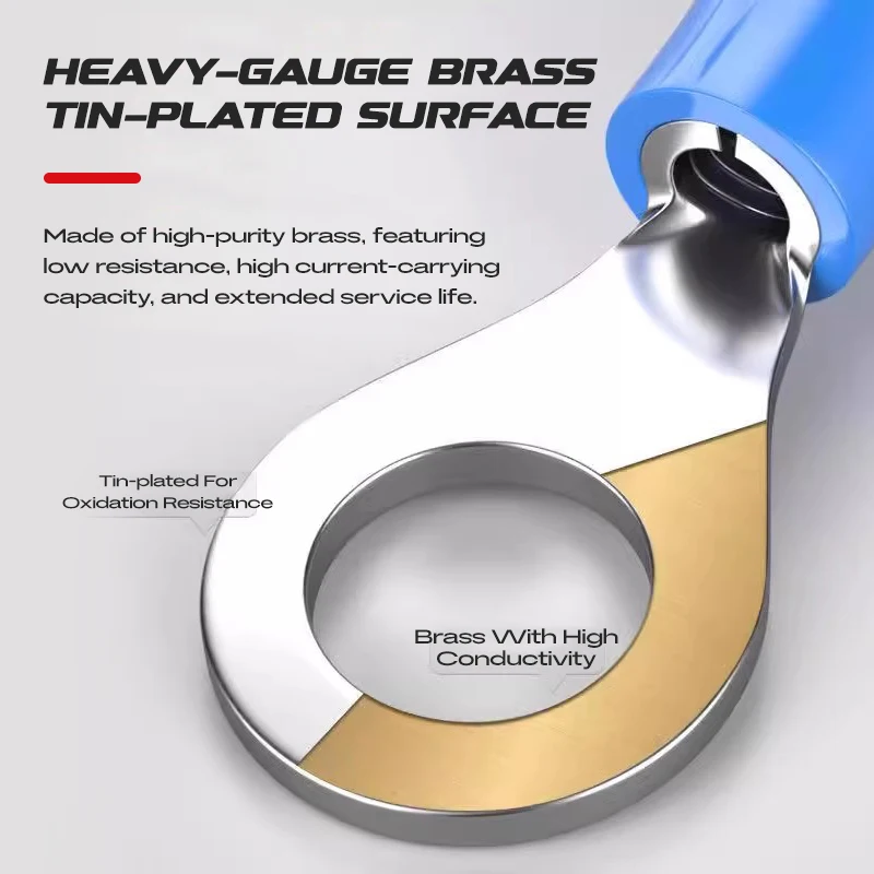 102 قطعة محطات تجعيد حلقة موصلات الأسلاك الكهربائية M4/M5/M6 العزل الطويق العروات كابلات لصق سريع لولبية الاتصال