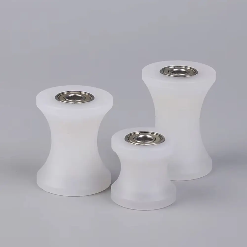 1Pcs Nylon U-Groove Bearing Roller Wear Resistant U-Groove Nylon Guide Roller Stainless Steel Low Friction
