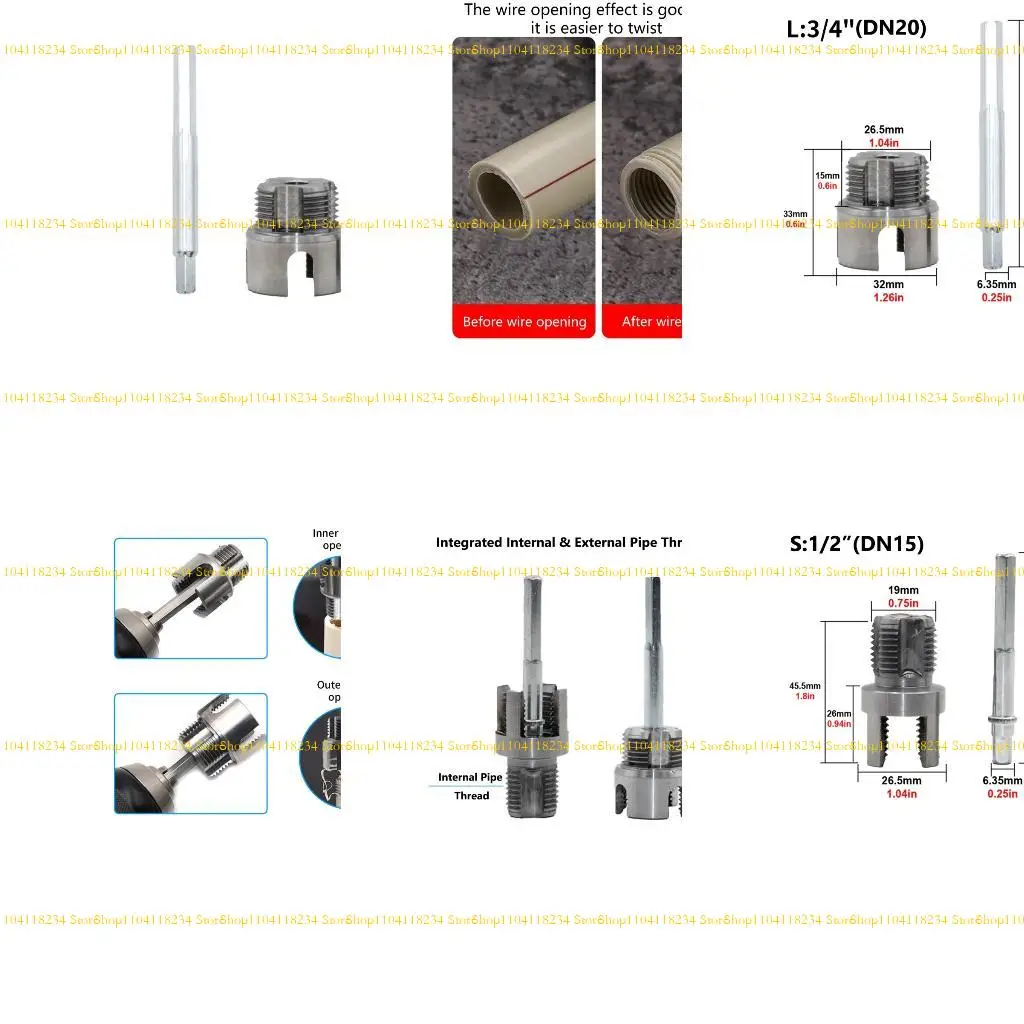 

P9FB 3/4'' Pipe Threading Tool Internal & External Pipe Threading Tool for Home
