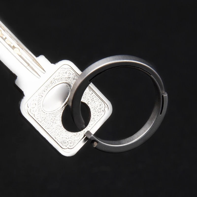 Side-Pushing Key Chain Rings Split Keyring Heavy Duty Alloy Key Rings