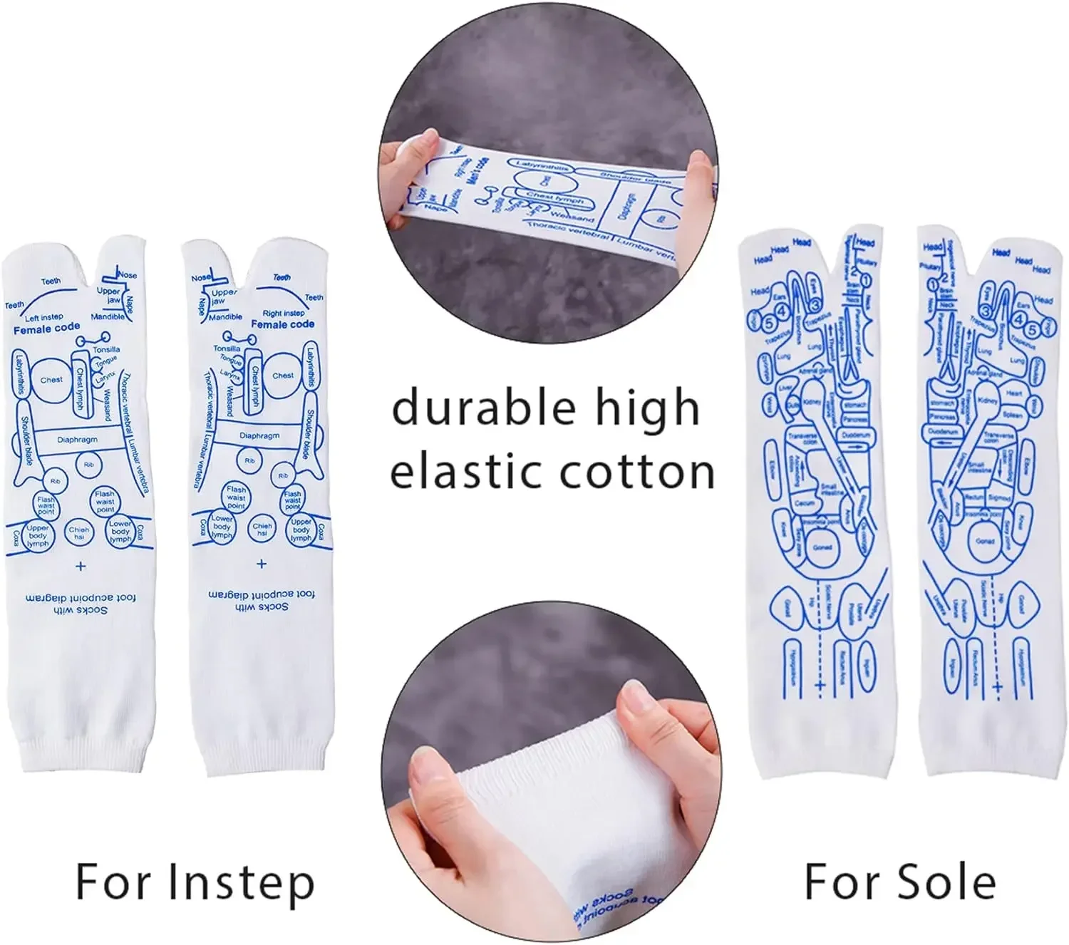 Massage Socks Acupressure Reflexology Socks Foot Reflexology Soft Socks Foot Ache Relief Remedy for Foot Massage for Women Men