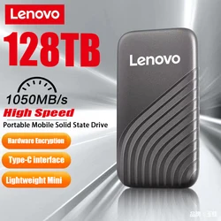 Lenovo Nuovo originale ad alta velocità 128TB 16TB 8TB SSD portatile 2TB Disco rigido esterno portatile a stato solido Interfaccia USB3.1 Mobile