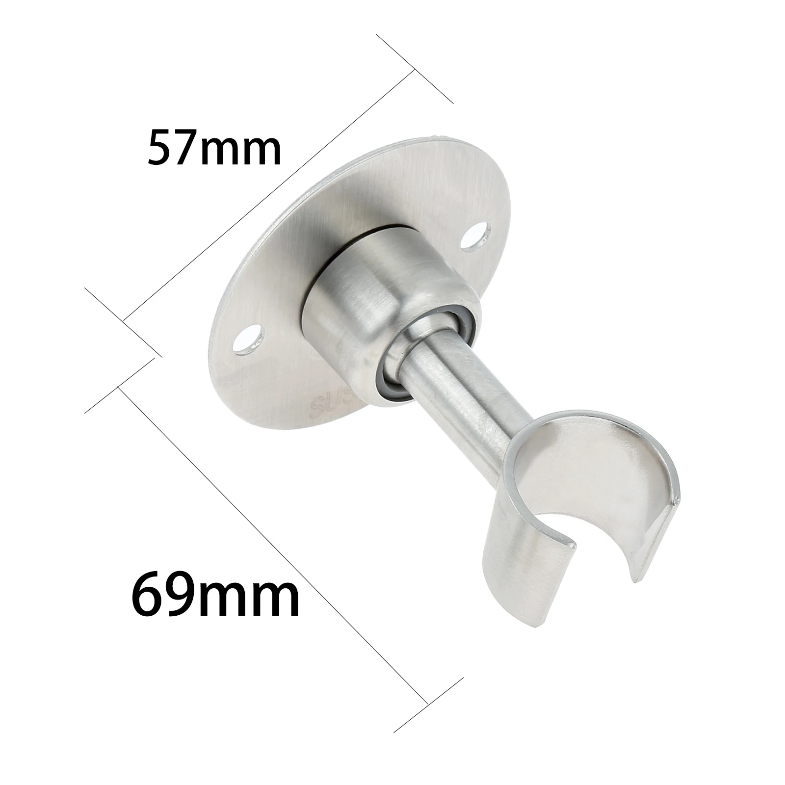 ที่วางฝักบัวฝักบัวสแตนเลสสตีลที่จับที่วางหัวฝักบัวอาบน้ำแบบมือถือปรับได้360 ° ที่จับติดผนังที่วางสเปรย์อาบน้ำในห้องน้ำ