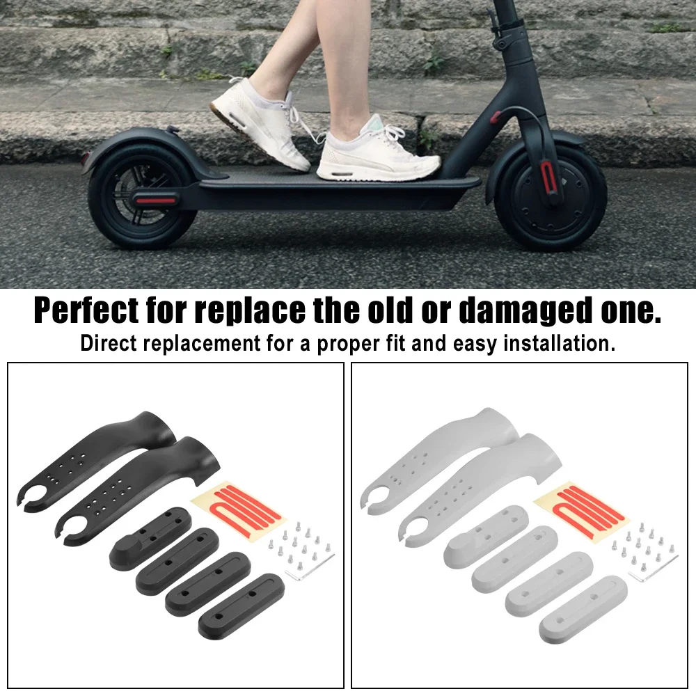 Für Xiaomi Mijia MI M365 1S Pro E-Scooter Reifen Splash Fender Sets Gabel Schutzhülle Radnabe kappe Reflektierende Schalen – Detail 4