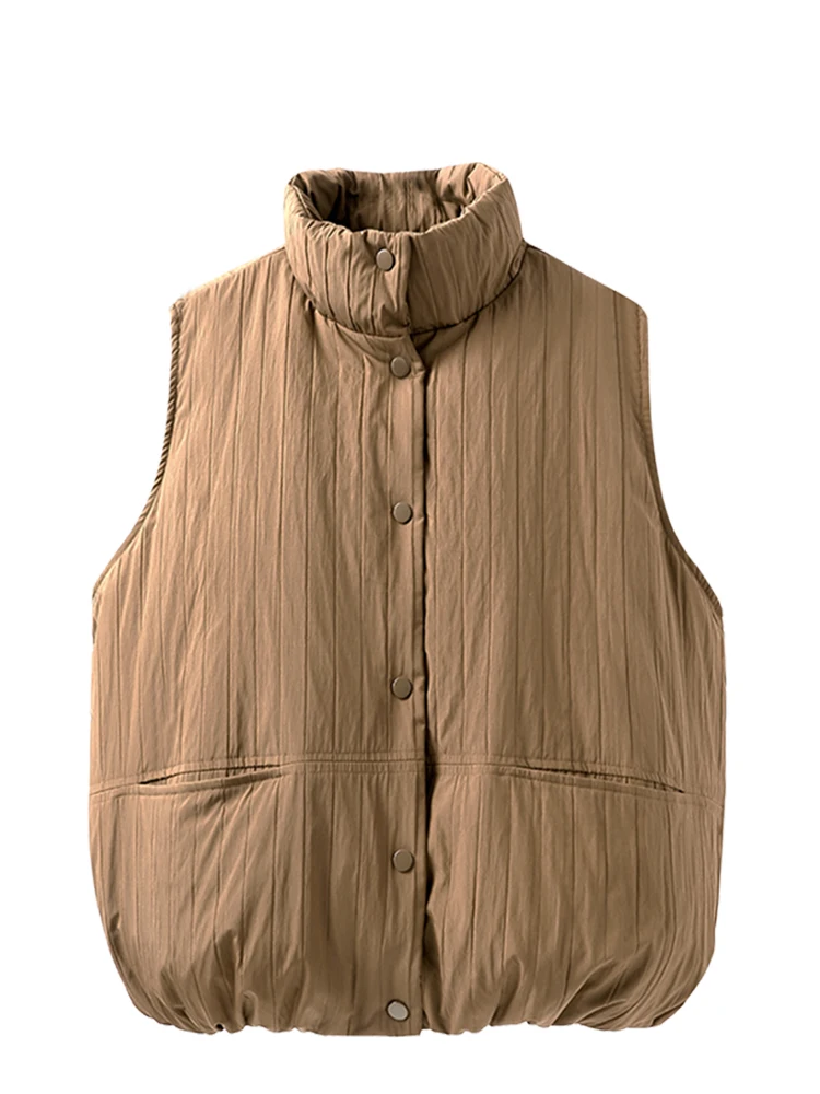 Tenax inverno novo leve para baixo colete feminino gola svel jaet sli tamanho pequeno casual sle calor faion