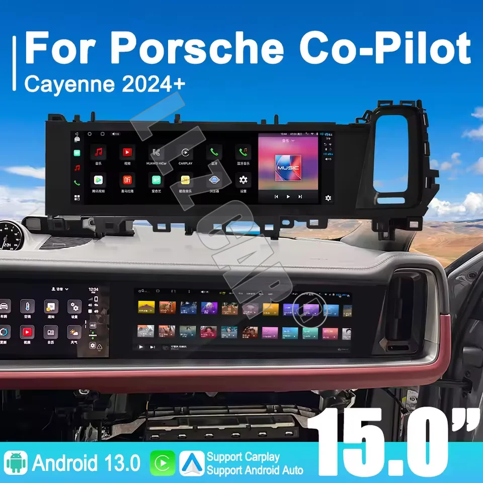 Wireless Carplay Car Copilot Android Screen For Porsche Cayenne 2018-2024 Multimedia Player Radio Navigation Media HeadUnit