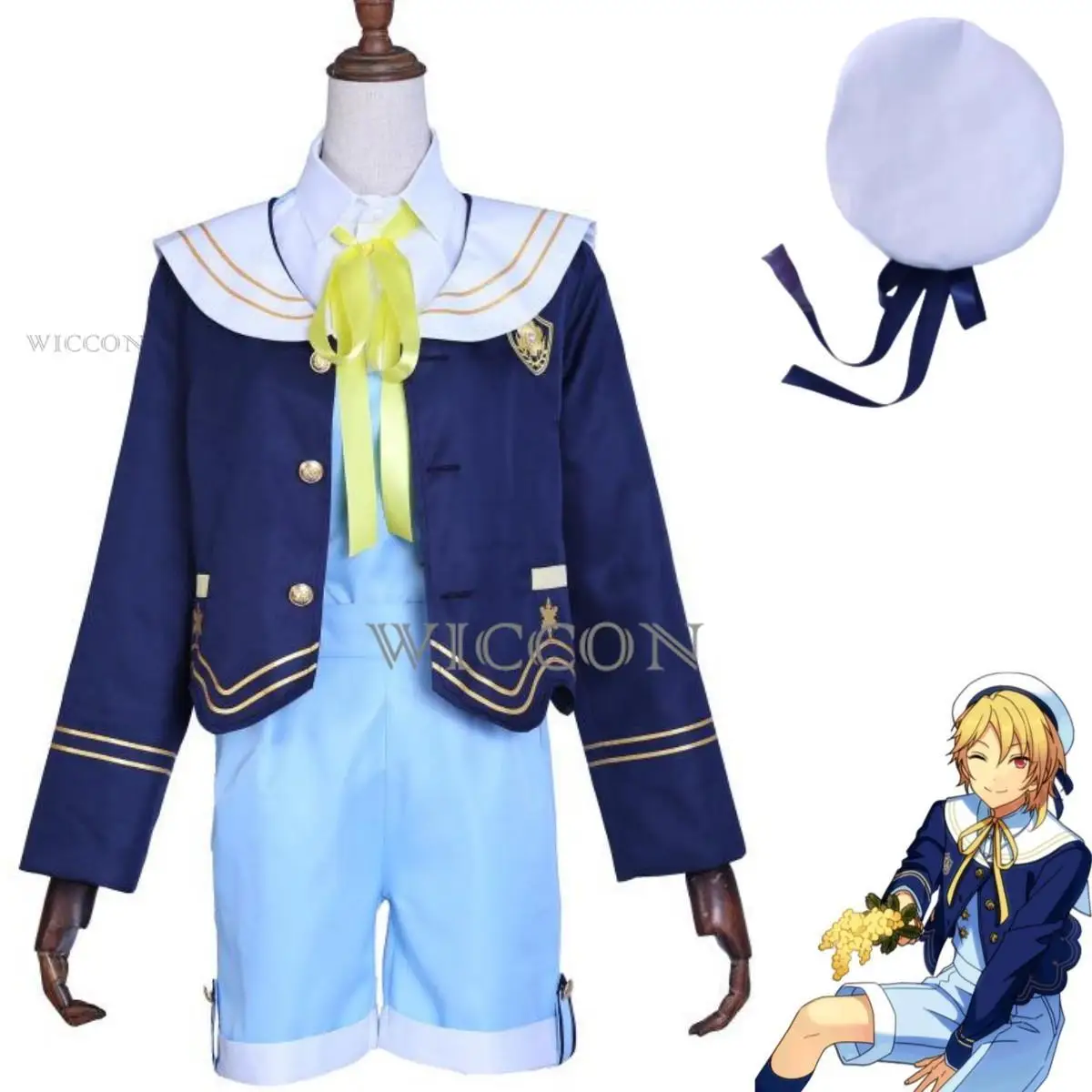 Anime Game Ensemble Estrelas para Homens e Mulheres, Shino Hajime, Nito Nazuna Cosplay Traje, Uniforme Membro, Conjunto Completo, Fato Carnaval Kawaii