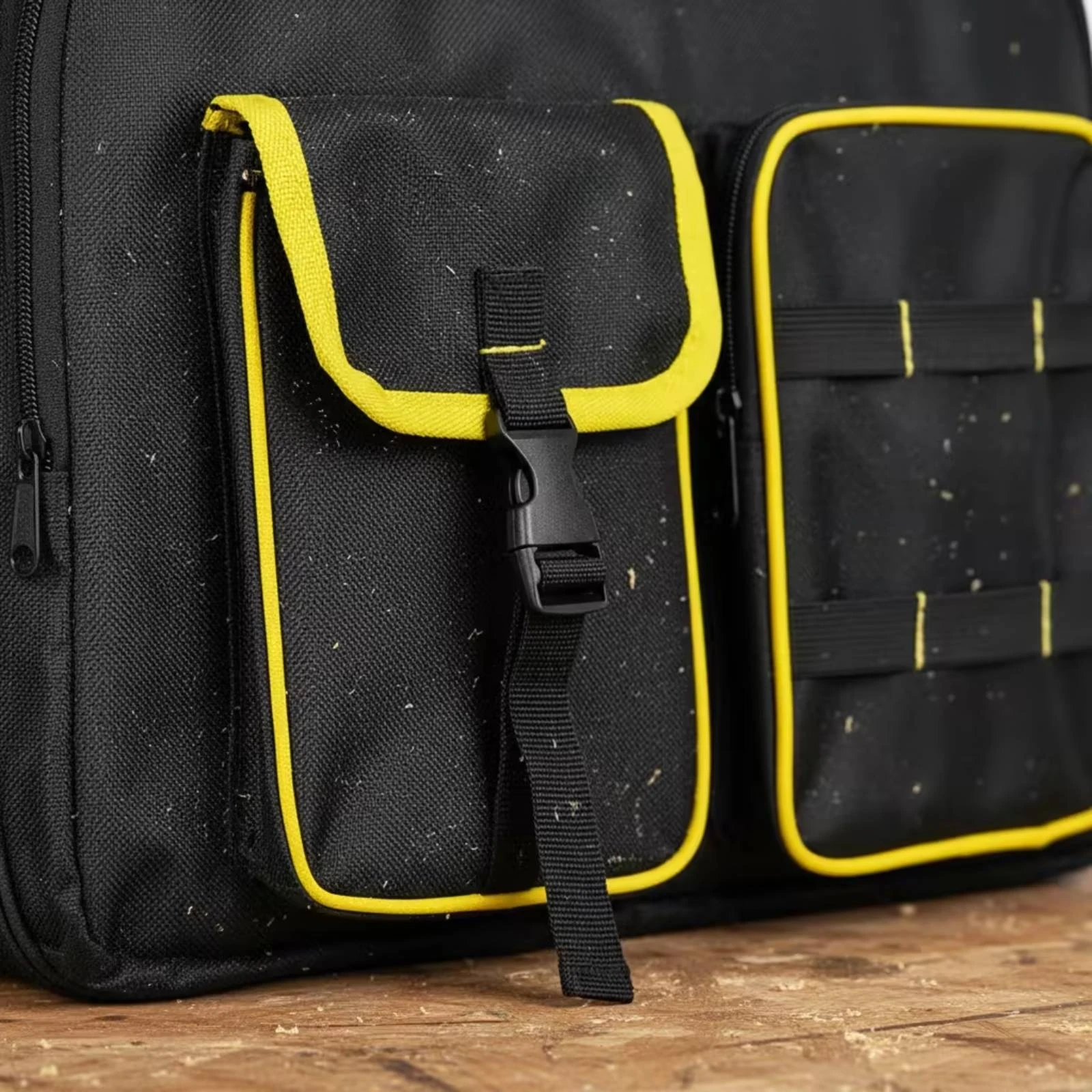 Tool Bag with Laptop Compartment Multi-Pocket Tool Storage Bag with Shoulder Strap Heavy-Duty Sturdy for Technicians