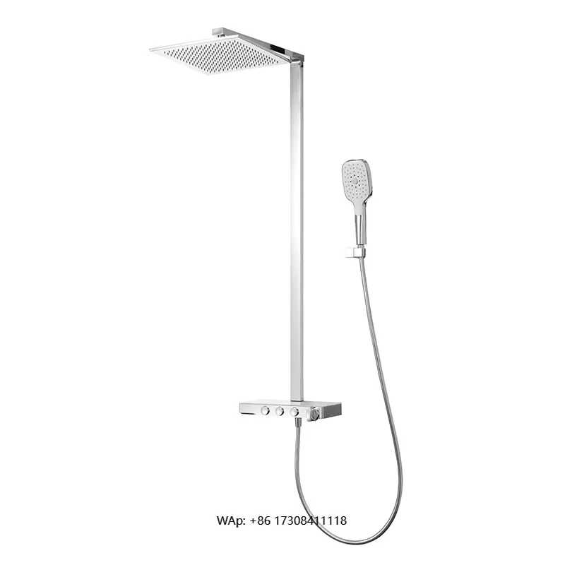 High-quality luxury bathroom three-function exposed wall-mounted shower faucet set