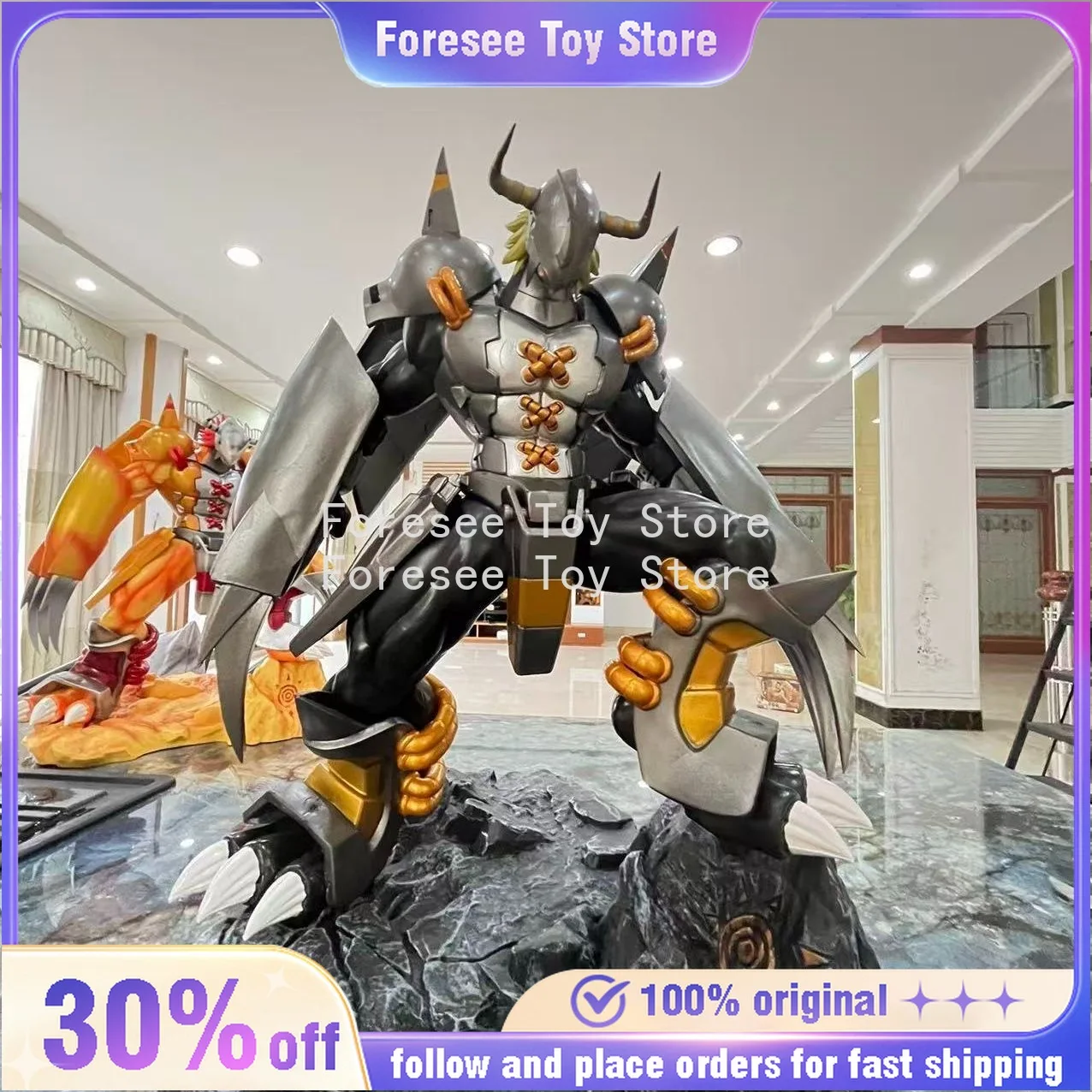 50 سنتيمتر الحرب السوداء Greymon الشكل ديجمون أنيمي المحيطة الشكل تحصيل سطح المكتب زخرفة الزينة أفضل الهدايا للأطفال #1