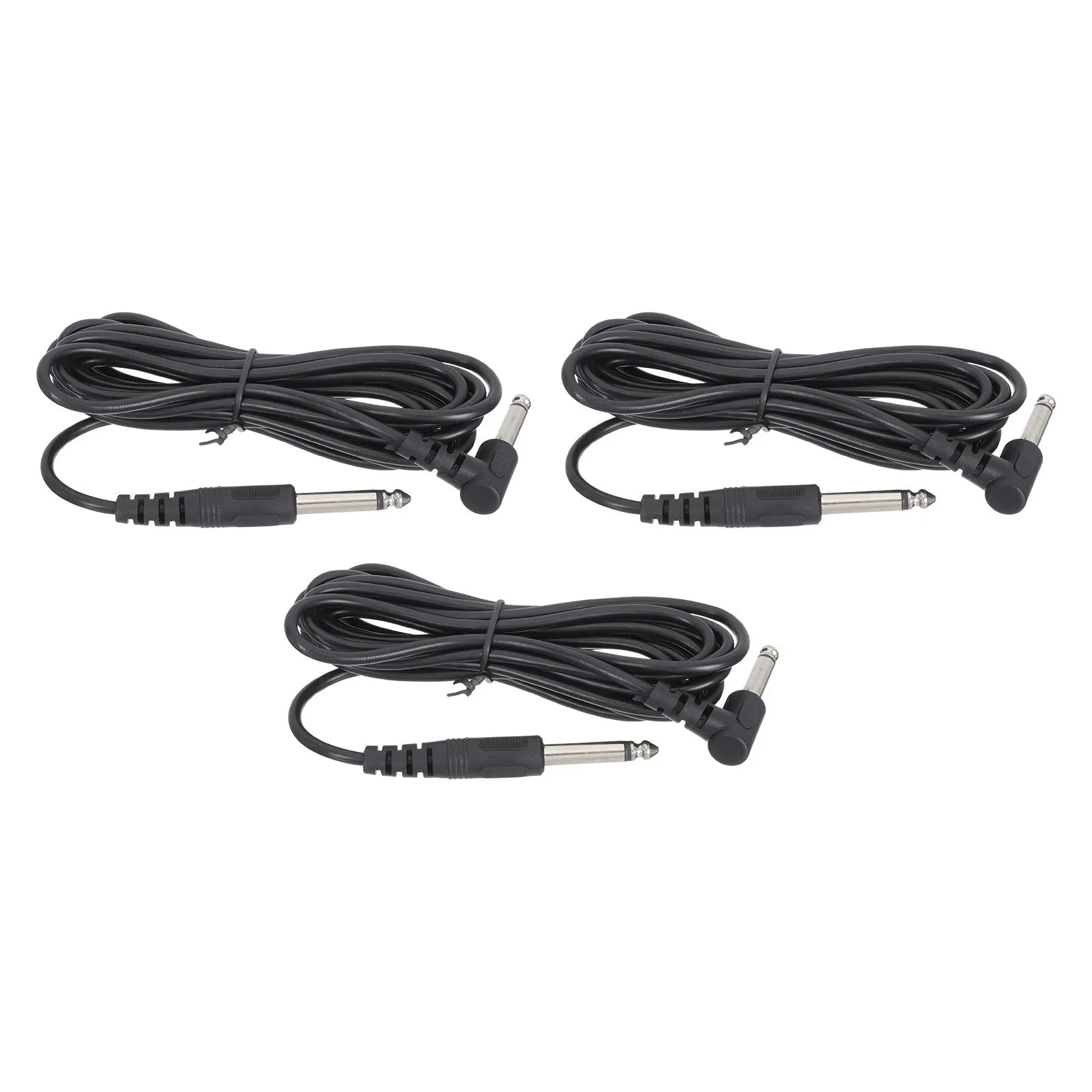 Cavo audio da 3 pezzi da 6,35 mm per chitarra, strumento elettrico, cavo di collegamento, cavo adattatore per altoparlante, cavo audio per chitarra