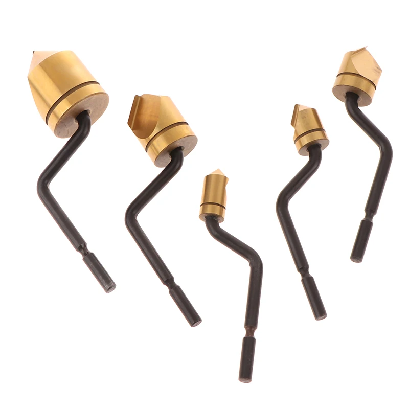 Titanium Coated Chamfer Cutter BC Series Countersink Bits Deburring Blades for Metal & Wood Fits Drill Press/Milling Machine