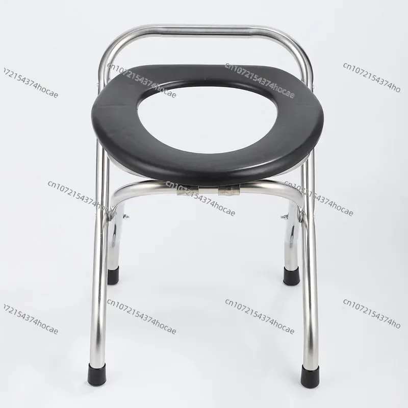 Portable Toilet Camping Padded Toilet Chair with Foldable Stainless Steel
