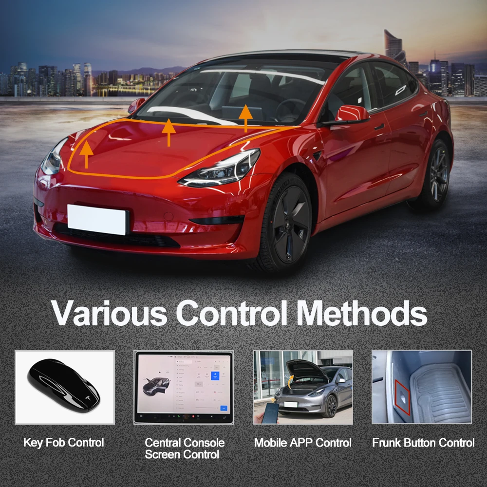 Power Frunk Kit Compatible with Tesla Model 3 2021-2022 Electric Front Trunk Opener and Closer Automatic Frunk Conversion Upgrad
