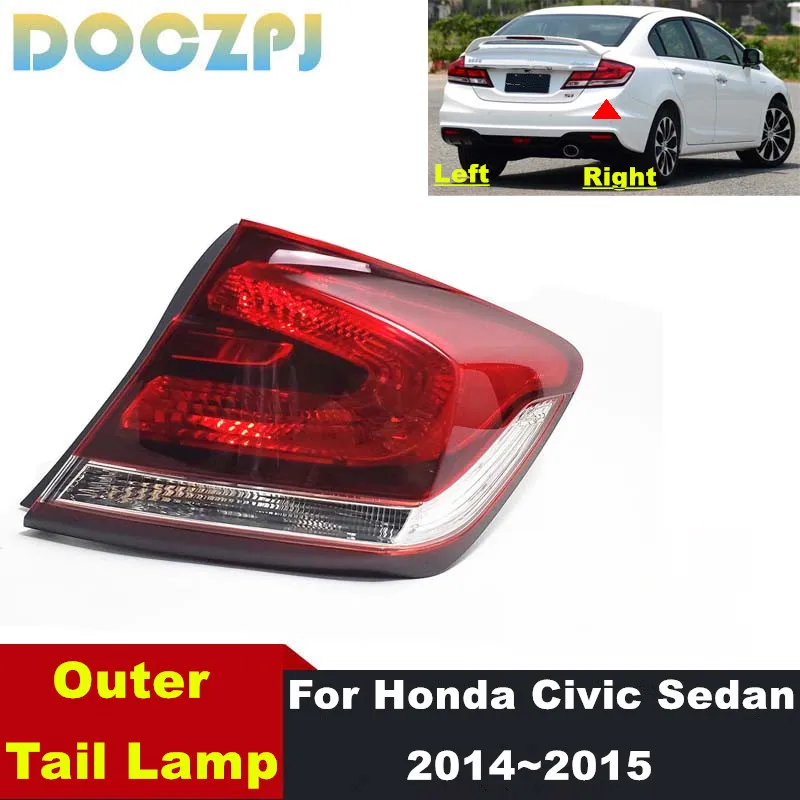 

1 шт., запасные части для автоматического стоп-сигнала, внешний задний фонарь для Honda Civic Sedan FB6 2014 2015, крышка корпуса заднего фонаря