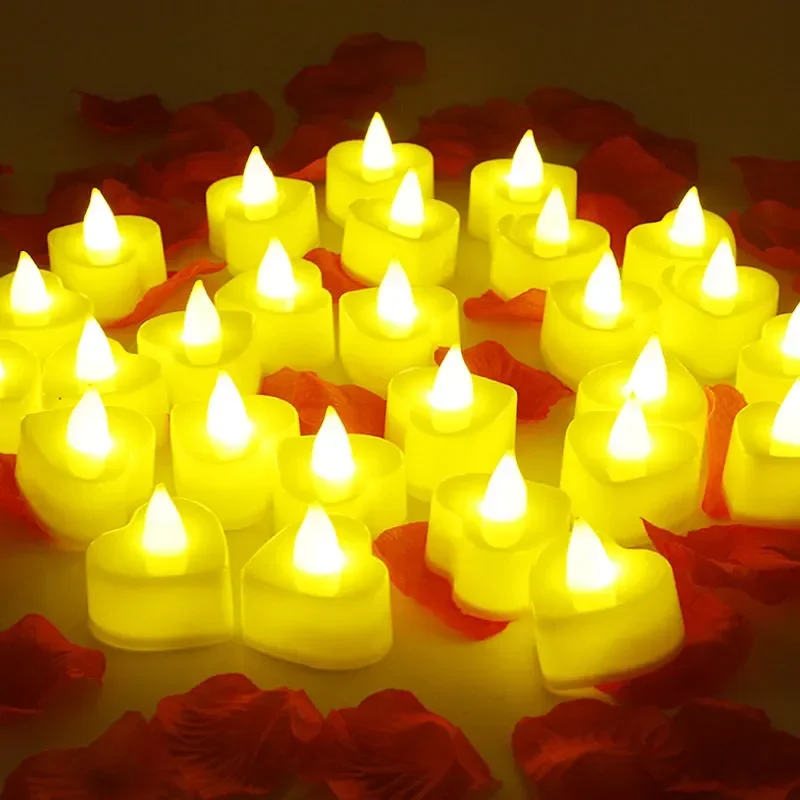 12/1Pcs Flameless LED Candle Lights Battery Powered Multicolor Tea Lights For Home Wedding Birthday Party Decoration Lighting