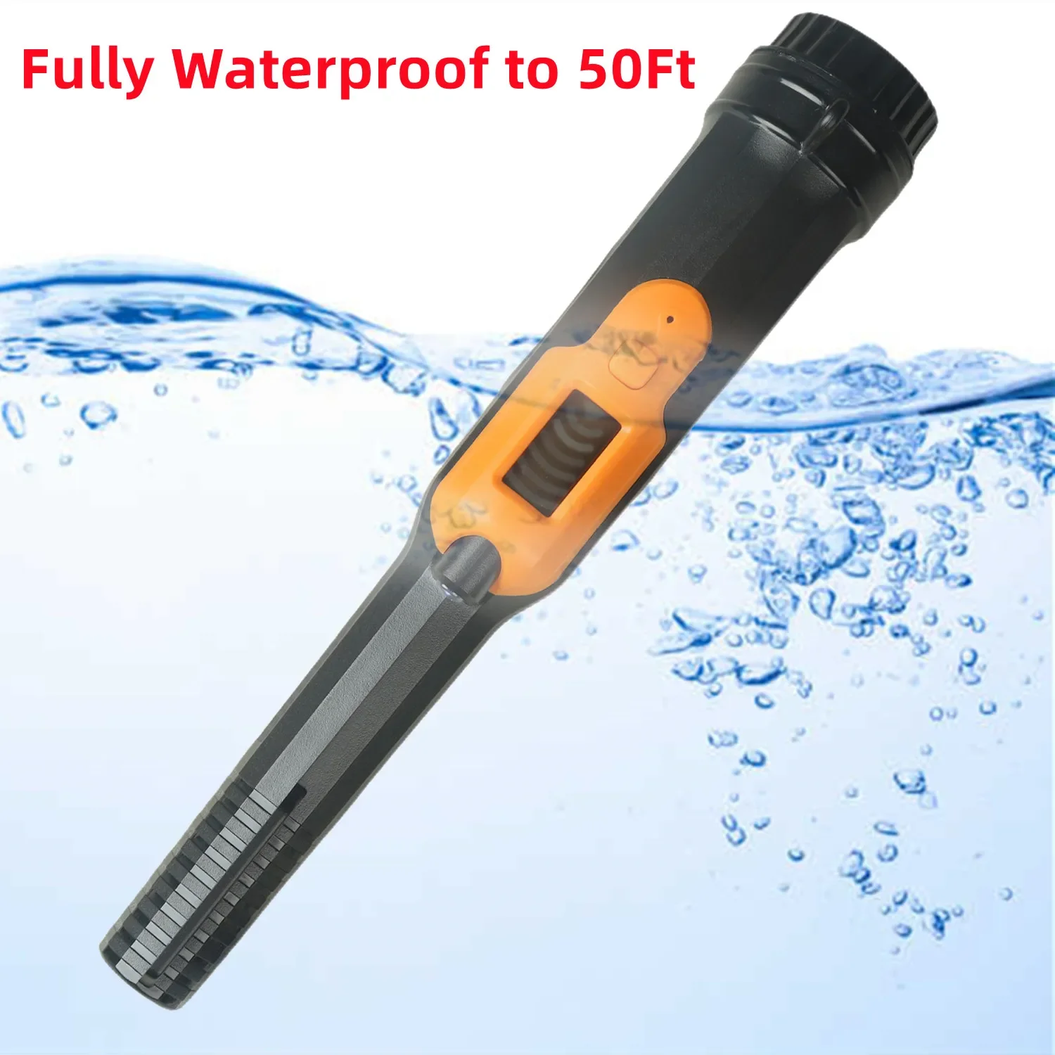 Imagem -02 - Totalmente Impermeável Portátil Localizando Gold Metal Detector Lanterna Led Detector de Segurança Subaquática Super Pinpointer Ip68