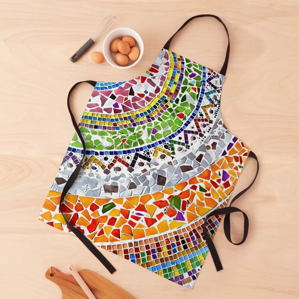 

Gaudi Barselona mosaic Apron Kitchen Novel Kitchen Accessories bib Kitchen For Women Apron
