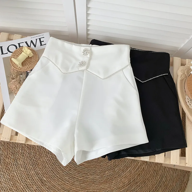 Shorts pour femmes, couleur unie, minimaliste, poches assorties avec tout, vêtements de Style coréen, vacances quotidiennes, tendance, Design basique, tendre, loisirs