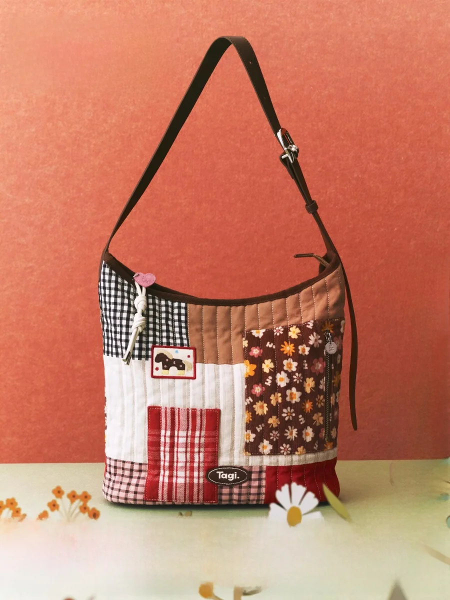 

Tagi Large Capaci Casual Color Blo Patchwork Single oulder Bag Hobo Sle Daily Use Travel Commuting Leisure Handbag