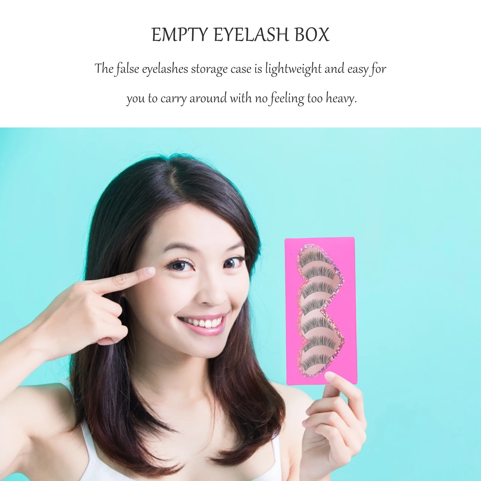 

10 Pcs Heart Shaped Eyelash -proof Case Tweezers Dust-proof False Organizer Empty Paper Premium Container Storage