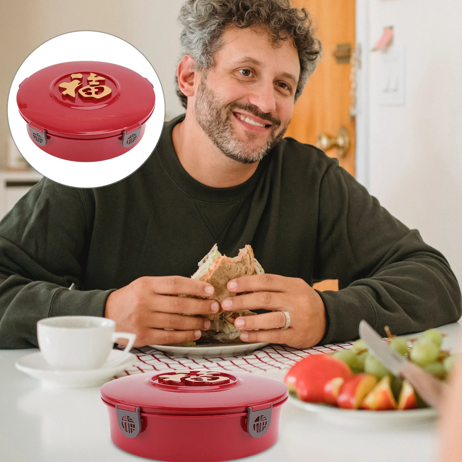 

1Pcs Candy Tray New Year Style Multi-Grid Snack Box Food Storage Container for Dried Fruit Snacks Sweets