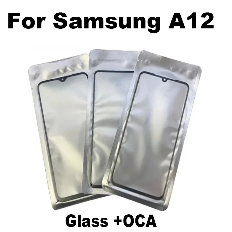 

Внешняя линза для Samsung Galaxy A12, переднее стекло, сенсорная панель, ЖК-дисплей с клеем OCA, детали SM-A125F