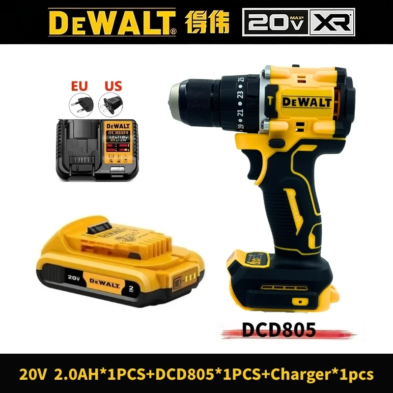 DEWALT DCD805 20V Max Cordless Brushless Impact Drill Multi-Function Handheld Electric Screwdriver Tool image 3