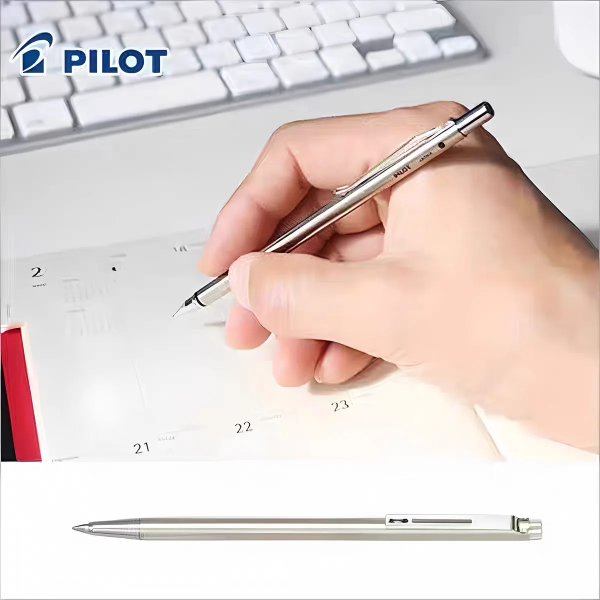 Pilot Mini Mechanical Pencil Birdy, 0.5mm, Silver (HS-40S) Mechanical Graphite Pencil 11.176 L X 1.27H X3.048W(centimeters)