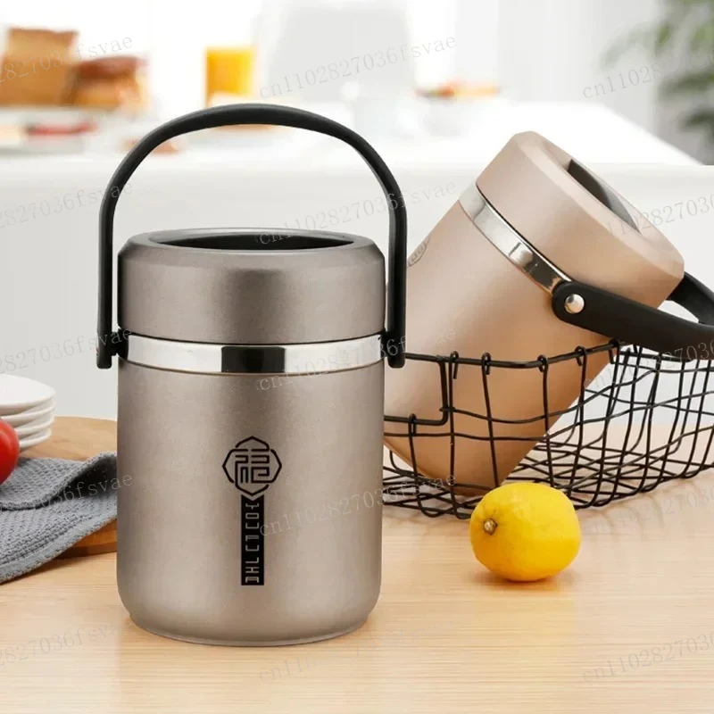 6 Hours Thermal Vacuum Lunch Box 304 Stainless Steel Insulated Worker Adult Food Container Large Picnic Student Bento Box Set