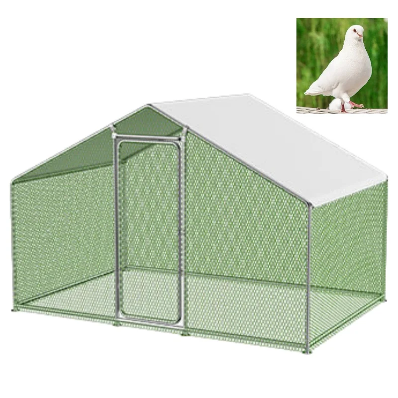 New Outdoor Backyard Farm Gardens Galvanized Steel Chicken Coops & Cages For Ducks Rabbits & Other Poultry-Long Service Life