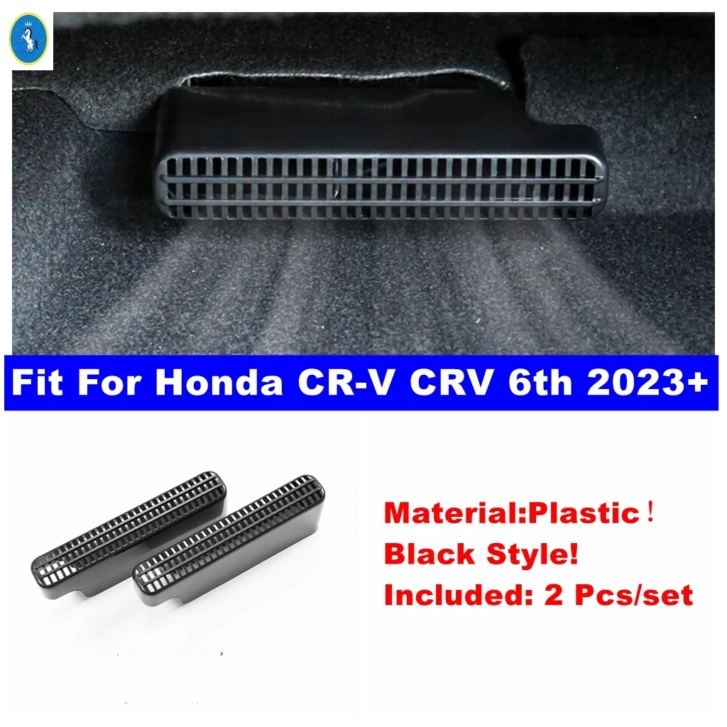 

For Honda CR-V CRV 6th 2023 2024 Black Car Seat Bottom AC Air Duct Vent Anti-blocking Plastic Protection Cover Kit Accessories