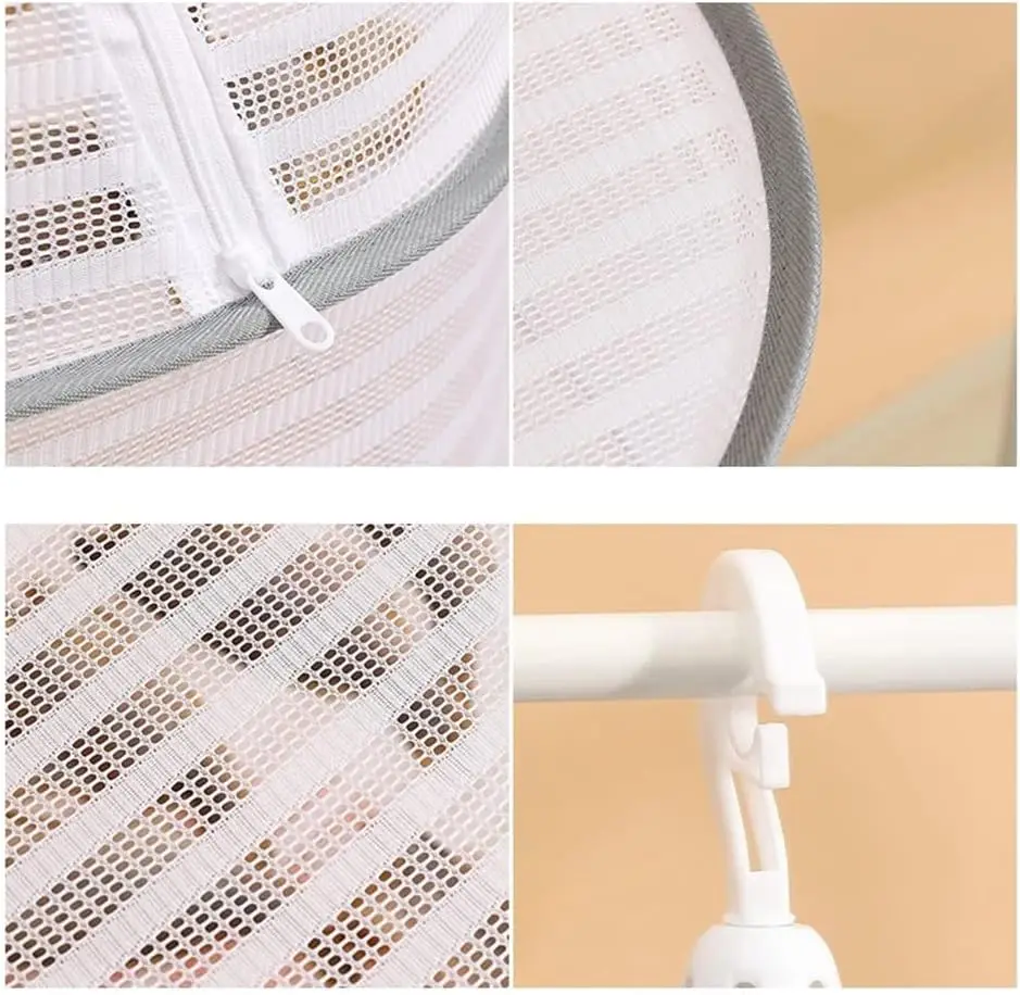 Herb Drying Rack 3 Layer Hanging Mesh Net for Plants Hanging Drying Fish Net Foldable Hanging Mesh Dryer for Buds, Fruits