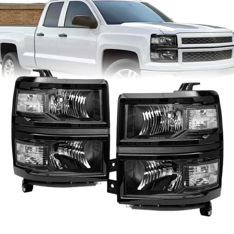 

1 Pair 2X Headlight Head Light for Chevrolet Chevy Silverado 1500 2014 2015