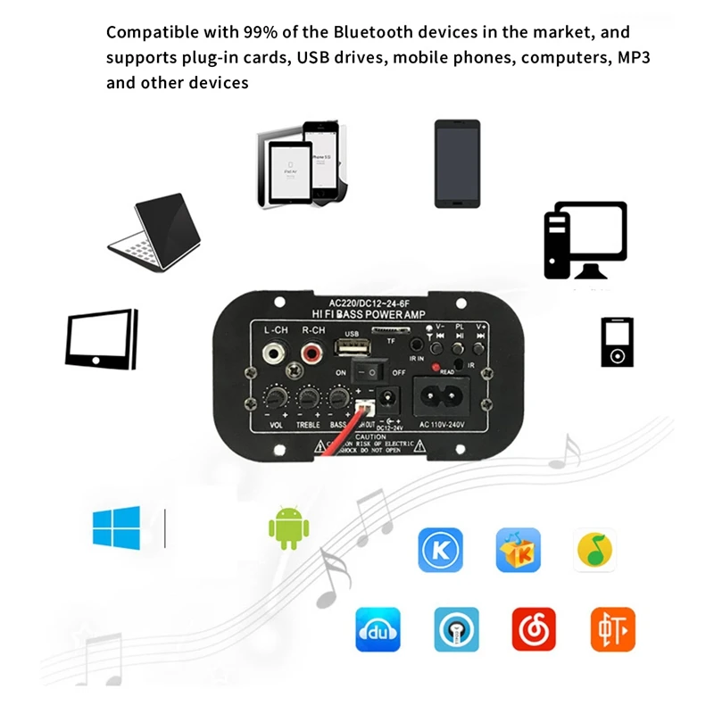 لوحة مضخم طاقة للسيارة ، مضخم صوت بلوتوث ، راديو FM USB ، مشغل TF ، مضخم صوت ، مضخم صوت ، مضخمات يدوية ، 30 واط