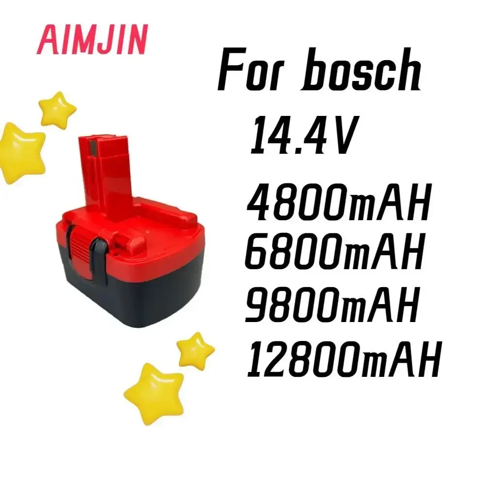 

Replacement battery for Bosch screwdriver, drill, power tools, PSR, NIMH, 14.4V, 4800 mAh, 6800 mAh, 9800mAh,12800mAh