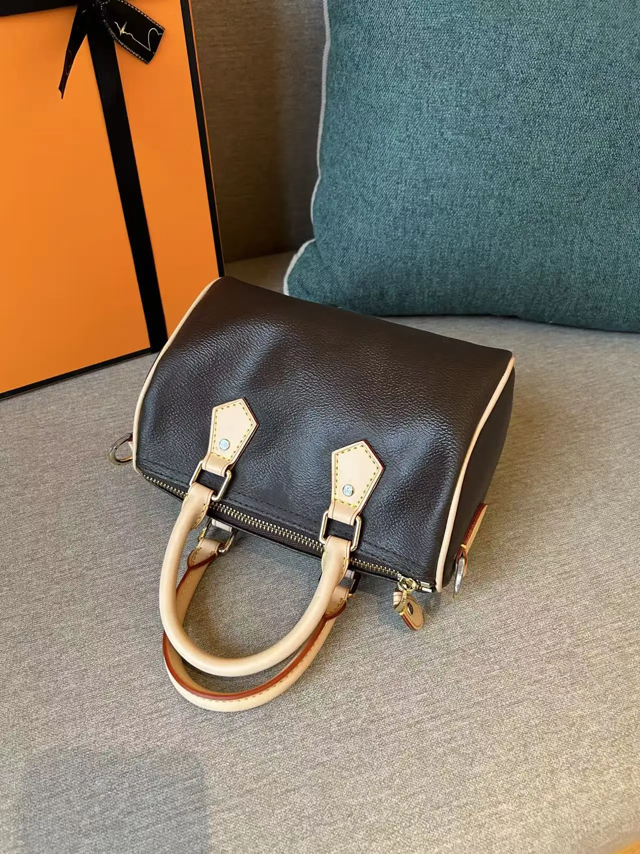 

2025 Luxury Shoulder Bag with Original Logo Women's Classic Canvas Bucket Bag Fashion Designer Brand Handbags Adjustable Strap