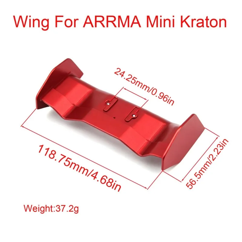 

WOTT-Mechanical Car Accessory-Non-Electric Aluminum Alloy Tail Wing For ARRMA 1/16 Mini Kraton