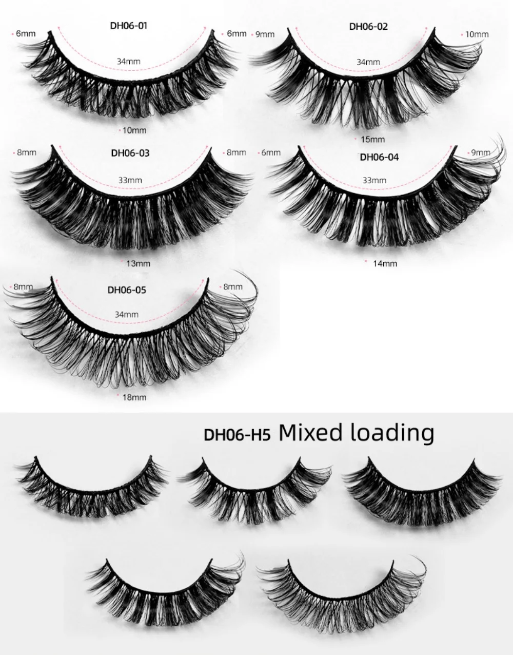10 Paar russische Streifenwimpern, flauschige künstliche Nerzwimpern, zarte Wimpern im natürlichen Look, dickes Volumen, künstliche Wimpern, lockige künstliche Wimpern